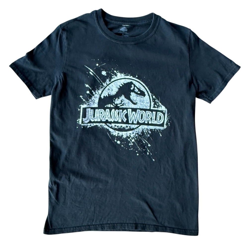 Jurassic World Men’s Small Black Dinosaur Graphic Tee Short Sleeve Crewneck